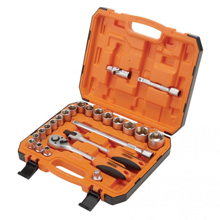 HI-TORQ 6 Point Socket Set, 1/2" (24 Piece) : Model No. BD24M-O