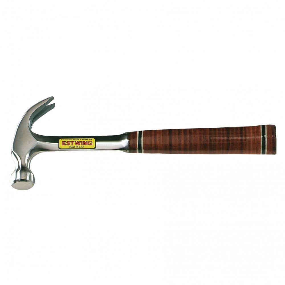 Estwing E12C Curved Claw Hammer with Leather Grip, 12oz/336g : Model No. E12C
