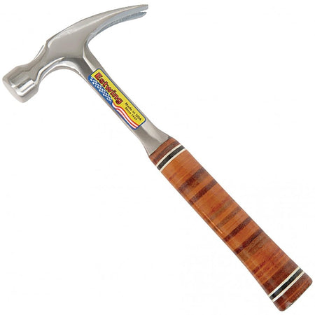 Estwing E12S Straight Claw Hammer with Leather Grip, 12oz/336g : Model No. E12S
