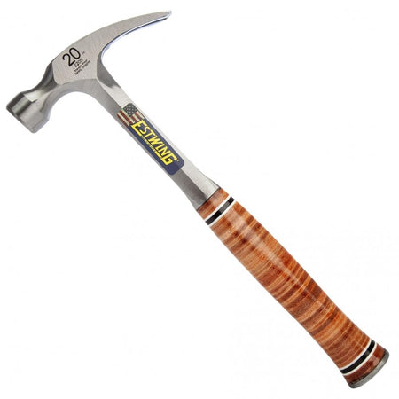 Estwing E20S Straight Claw Hammer with Leather Grip, 20oz/560g : Model No. E20S