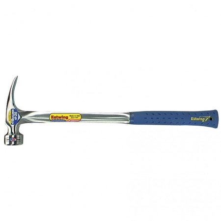 Estwing E3/25SM BIG BLUE Milled Face Straight Framing Hammer, 25oz/700g, 18" : Model No. E3/25SM