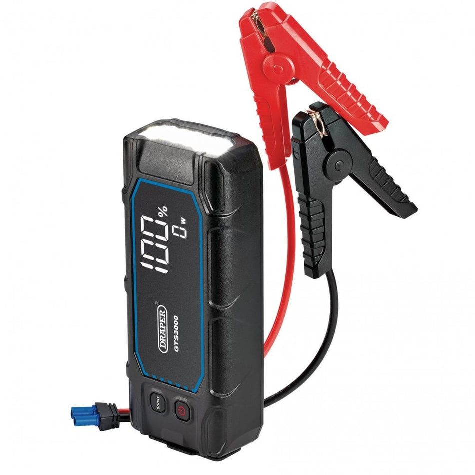 12V Lithium Jump Starter with Digital Display, 3000A : Model No. GTS3000