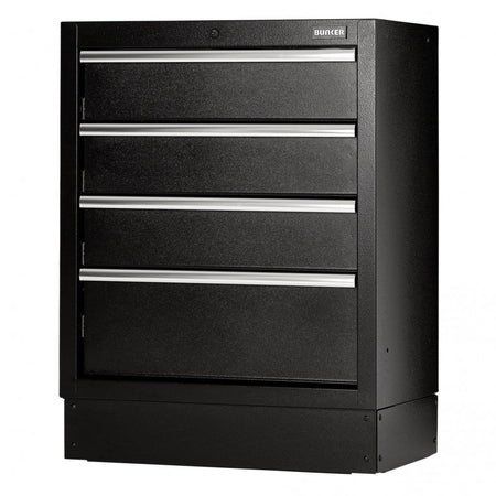 BUNKER Modular Floor Cabinet, 4 Drawer, 680mm : Model No. MS400-4BU