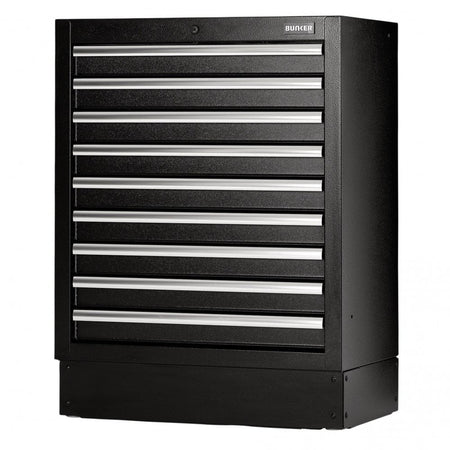BUNKER Modular Floor Cabinet, 9 Drawer, 680mm : Model No. MS400-9BU