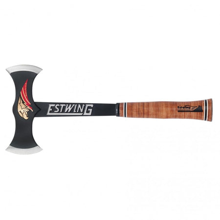 Estwing EDBA Black Eagle Double Bit Axe with Leather Grip, 17" : Model No. EDBA
