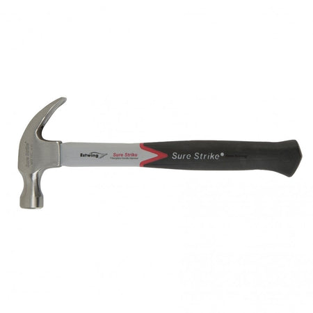 Estwing EMRF16C Sure Strike Curved Claw Hammer with Fibreglass Handle, 16oz/448g : Model No. EMRF16C