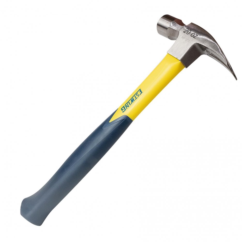 Estwing EMRF20S Sure Strike Straight Claw Hammer with Fibreglass Handle, 20oz/567g : Model No. EMRF20S