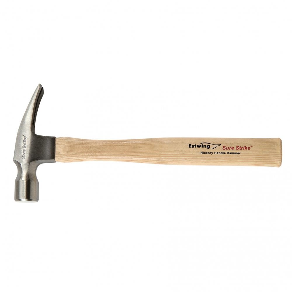 Estwing EMRW16S Sure Strike Straight Claw Hammer with Hickory Handle, 16oz/448g : Model No. EMRW16S