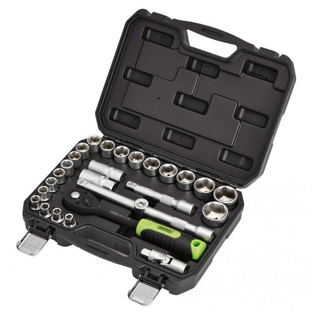 Draper HI-TORQ Metric Socket Set, 1/2" Sq. Dr. (27 Piece) : Model No. 1/2SS27