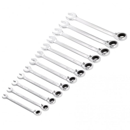 Draper HI-TORQ Metric Reversible Ratchet Combination Spanner Set (12 Piece) : Model No. 8230RMM/12