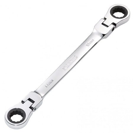 Draper HI-TORQ Metric Flexible Head Double Ring Ratchet Spanner, 14 x 15mm : Model No. 8231FBSMM