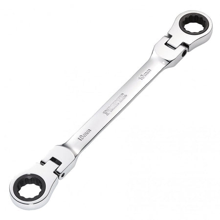 Draper HI-TORQ Metric Flexible Head Double Ring Ratchet Spanner, 18 x 19mm : Model No. 8231FBSMM