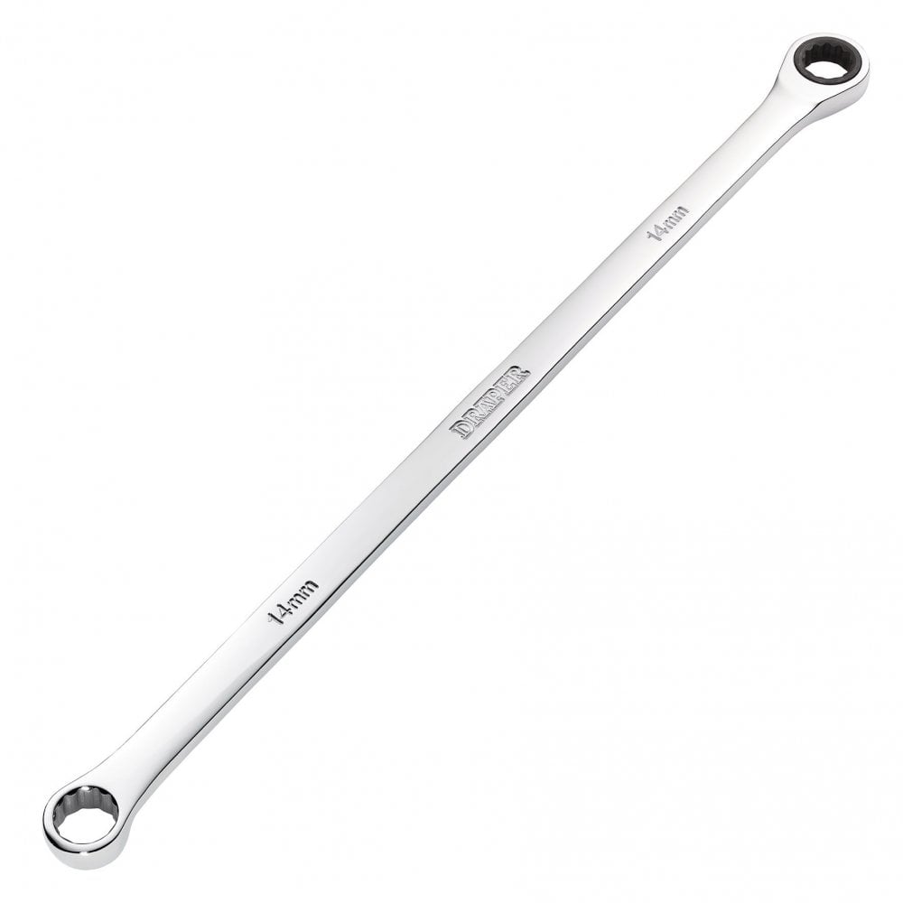 Draper HI-TORQ Metric Extra-Long Double Ring Ratchet Spanner, 14mm : Model No. 8231BSXLMM
