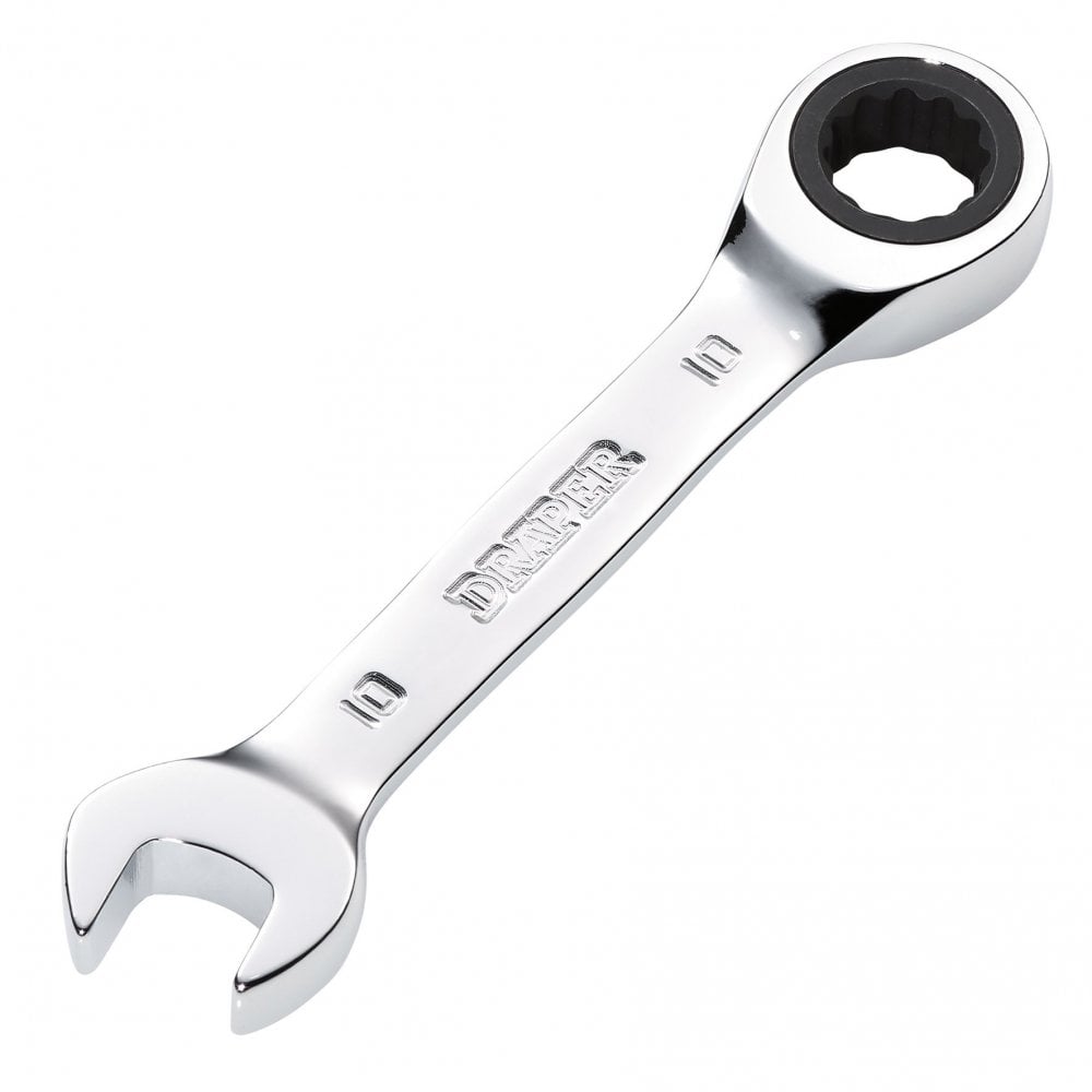 Draper HI-TORQ Metric Stubby Ratchet Combination Spanner, 10mm : Model No. 8230MMS