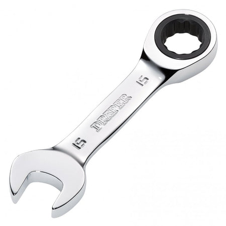 Draper HI-TORQ Metric Stubby Ratchet Combination Spanner, 15mm : Model No. 8230MMS