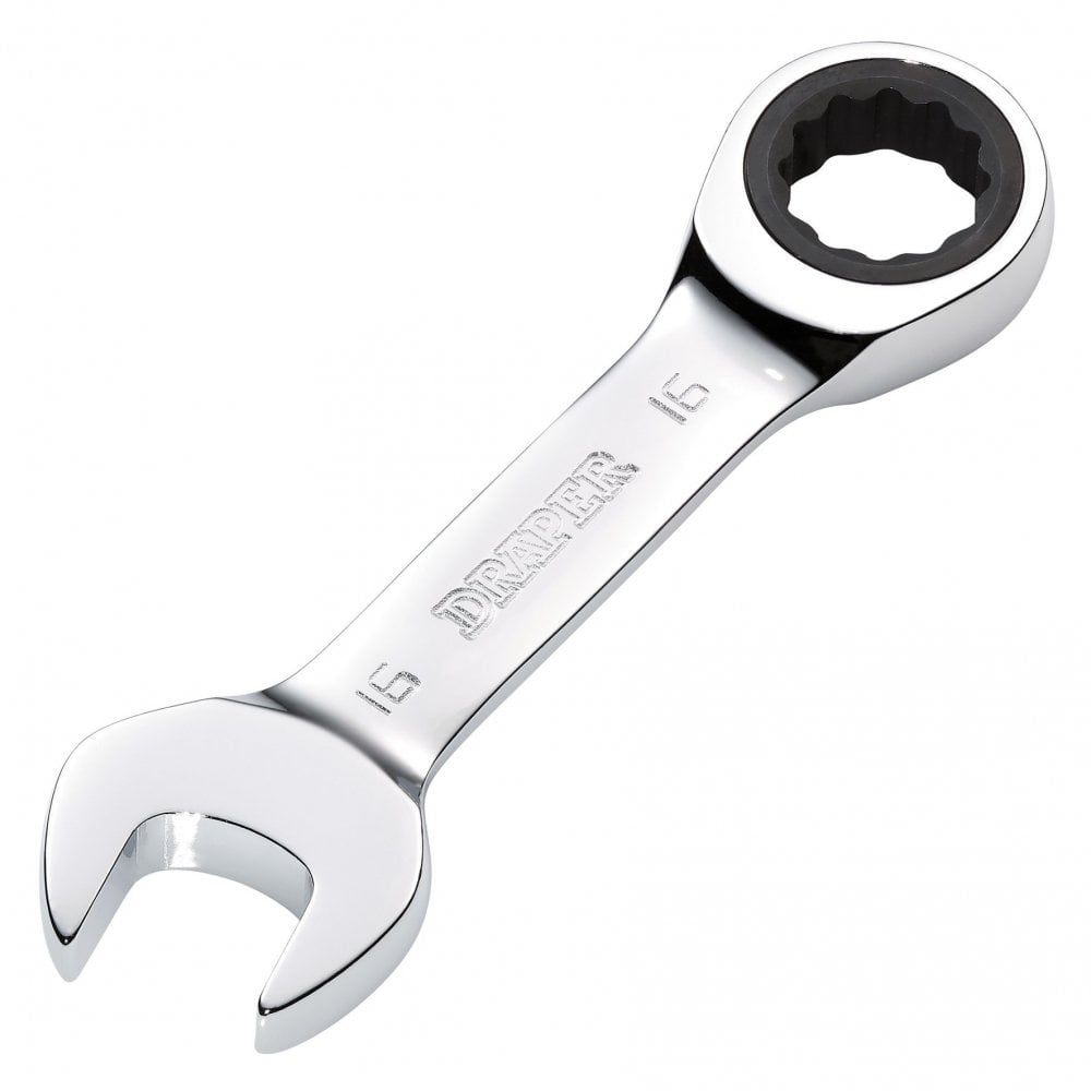 Draper HI-TORQ Metric Stubby Ratchet Combination Spanner, 16mm : Model No. 8230MMS