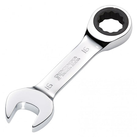 Draper HI-TORQ Metric Stubby Ratchet Combination Spanner, 16mm : Model No. 8230MMS