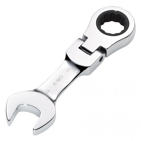 Draper HI-TORQ Metric Stubby Flexible Head Ratchet Combination Spanner, 17mm : Model No. 8230FMMBS