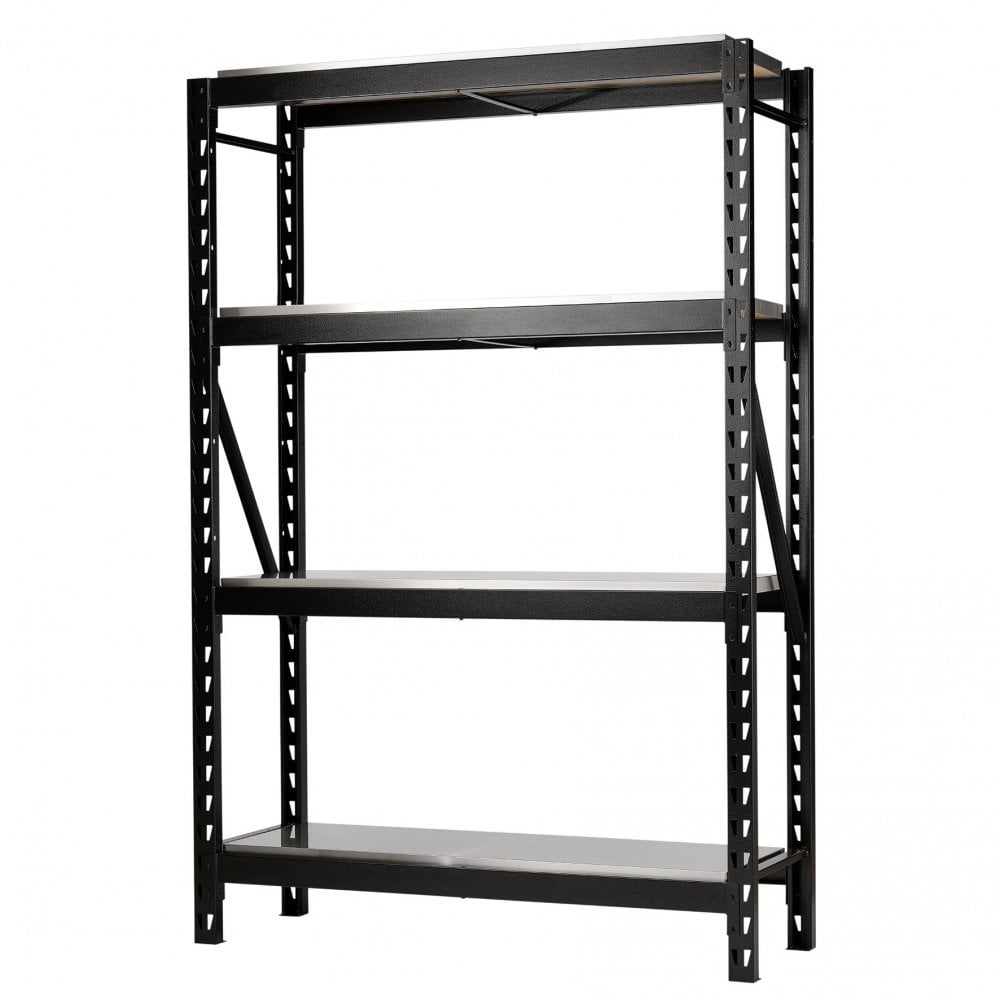 BUNKER 18 Piece Modular 4 Tier Racking with Stainless Steel Shelving, 1500mm : Model No. MS400-54-18PC S