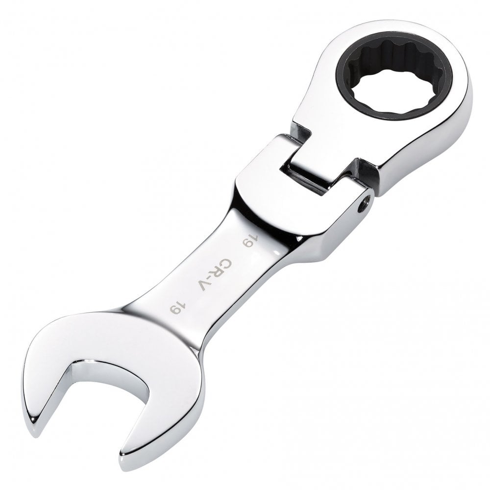 Draper HI-TORQ Metric Stubby Flexible Head Ratchet Combination Spanner, 19mm : Model No. 8230FMMBS