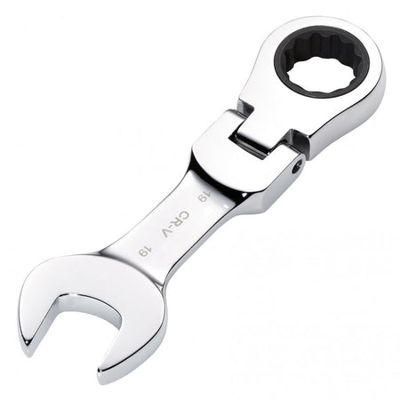 Draper HI-TORQ Metric Stubby Flexible Head Ratchet Combination Spanner, 19mm : Model No. 8230FMMBS
