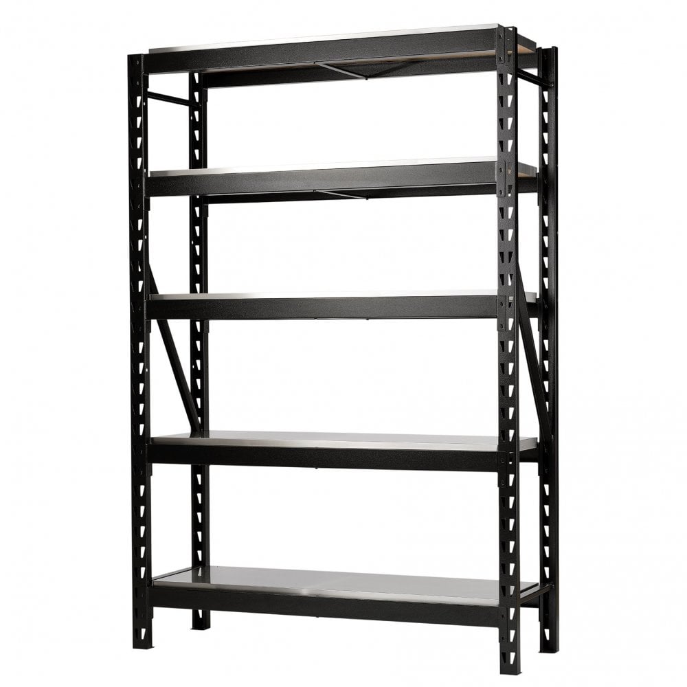 BUNKER 22 Piece Modular 5 Tier Racking with Stainless Steel Shelving, 1500mm : Model No. MS400-54-22PC S