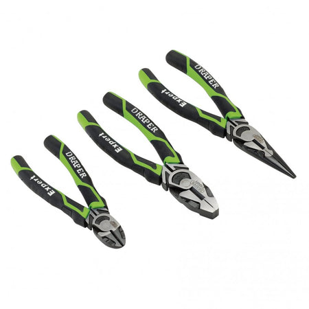 Draper Expert High Leverage Plier Set, Green (3 Piece) : Model No. 1078/G