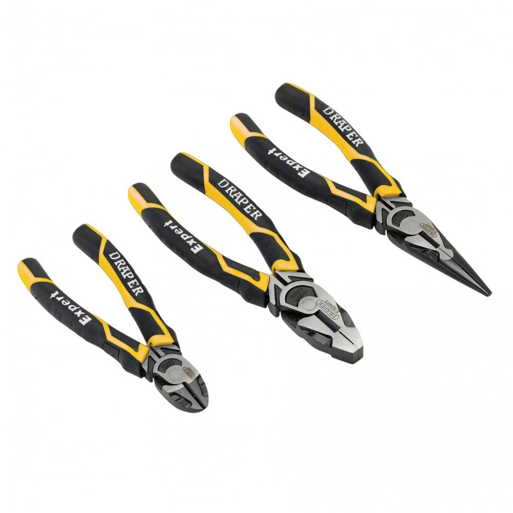 Draper Expert High Leverage Plier Set, Yellow (3 Piece) : Model No. 1078/Y