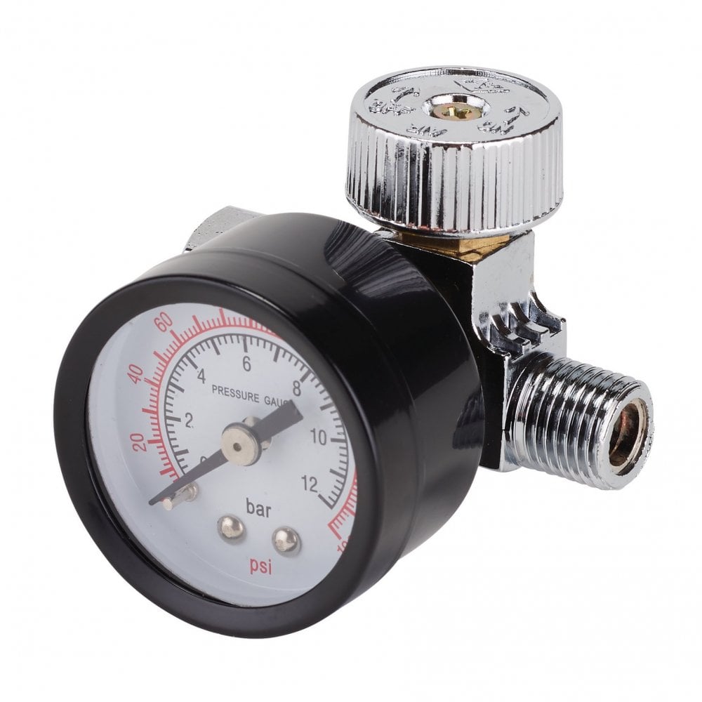 1/4" BSP On-Gun Air Regulator and Gauge, 180psi : Model No. DAT-OARG