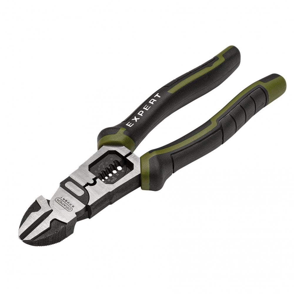 Draper Expert Side Cutters with Wire Stripper, 200mm : Model No. PL-EX/SCWS-200