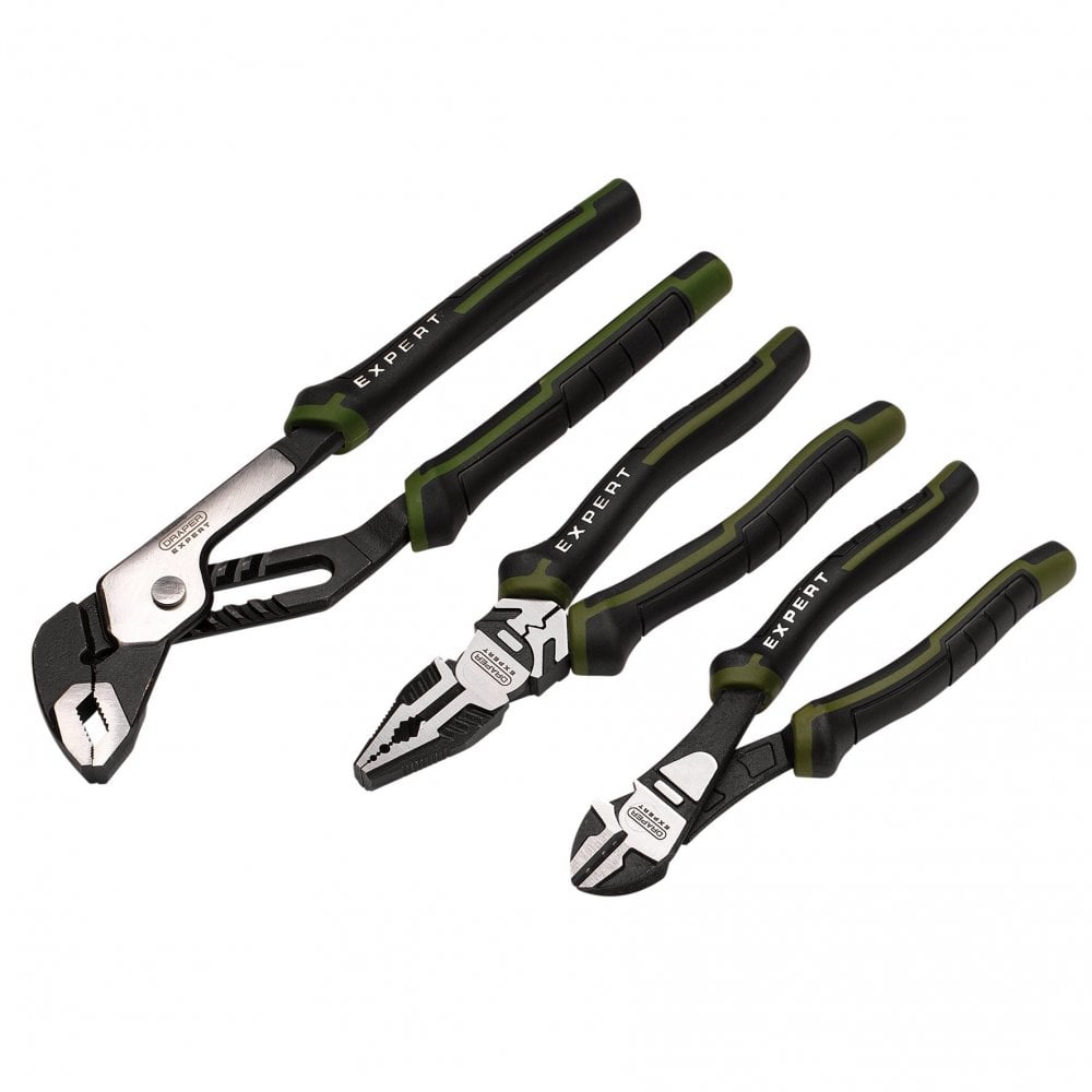 Draper Expert High Leverage Pliers Set with Water Pump Pliers (3 Piece) : Model No. PL-EX/HLP-SET2