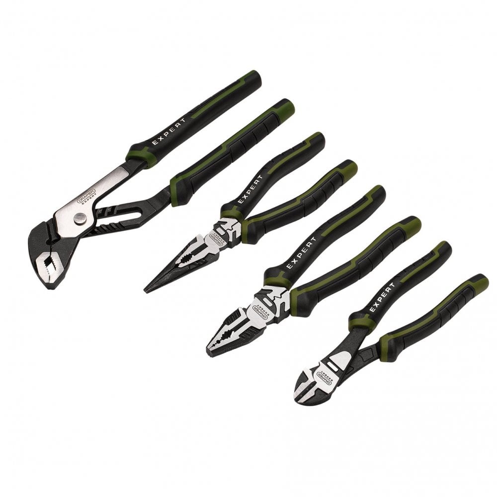 Draper Expert High Leverage Pliers Set with Water Pump Pliers (4 Piece) : Model No. PL-EX/HLP-SET3