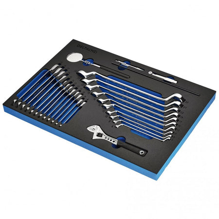 BUNKER Ring Spanner and Open End Ratchet Set in EVA Foam Inlay (27 Piece) : Model No. DELTACH-561009