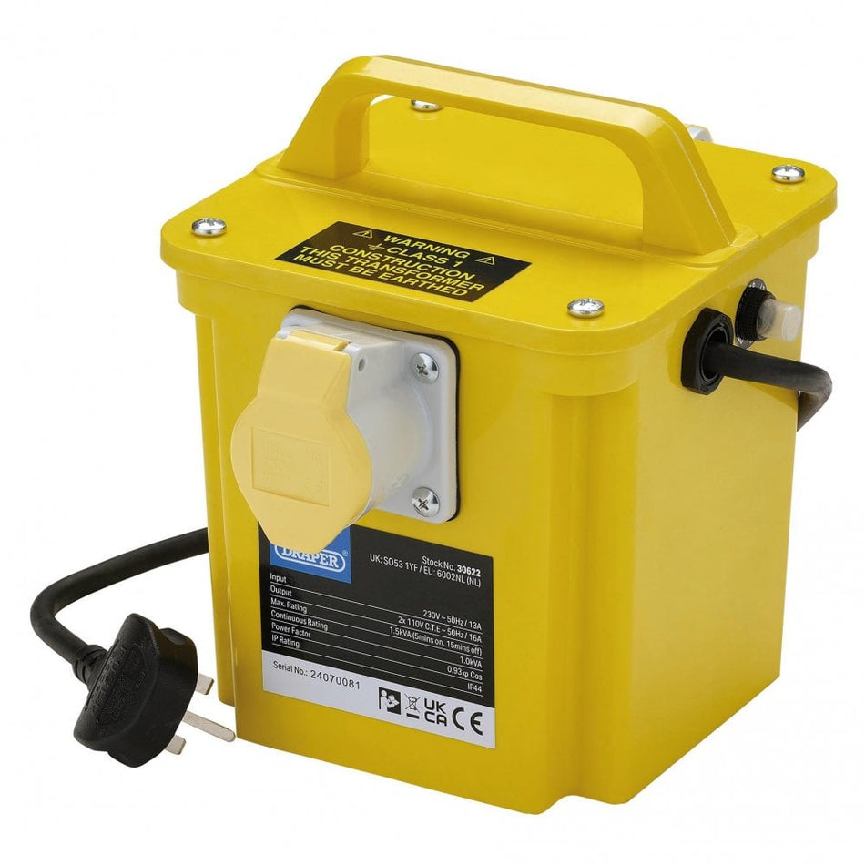 110V Portable Transformer, 1.5kVA : Model No. DPT1500A