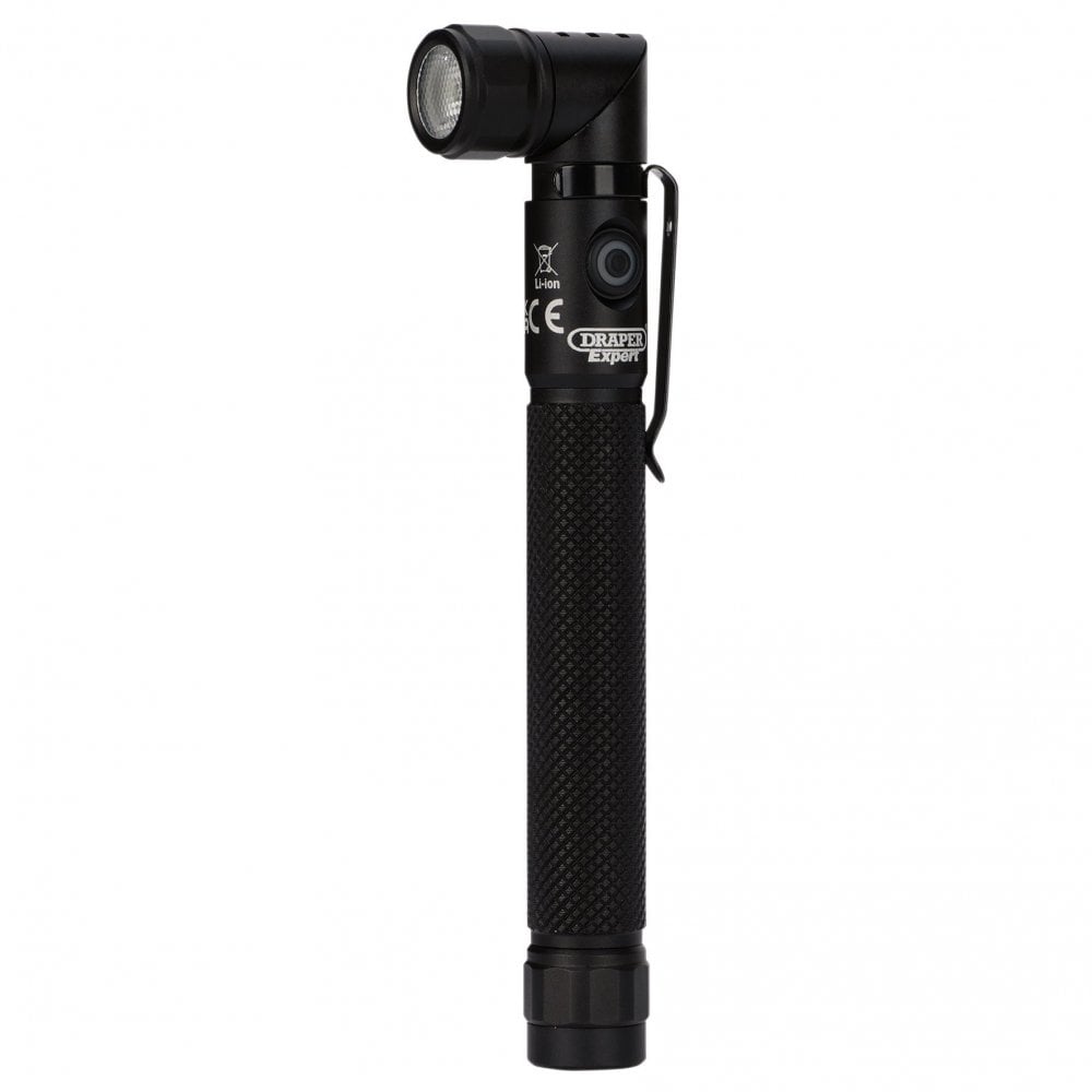 Draper Expert SMD LED USB Rechargeable 90 Adjustable Head Torch, 3.5W, 350 Lumens, USB-C Cable Supplied : Model No. RFL350