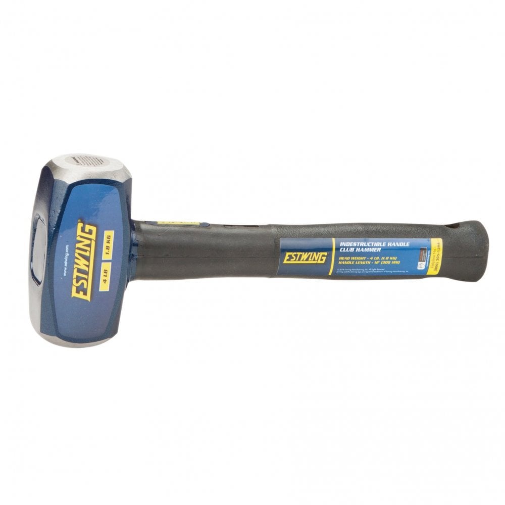 Estwing ECH-412X Indestructible Shaft Club Hammer, 1.8kg/4lb, 300mm : Model No. ECH-412X