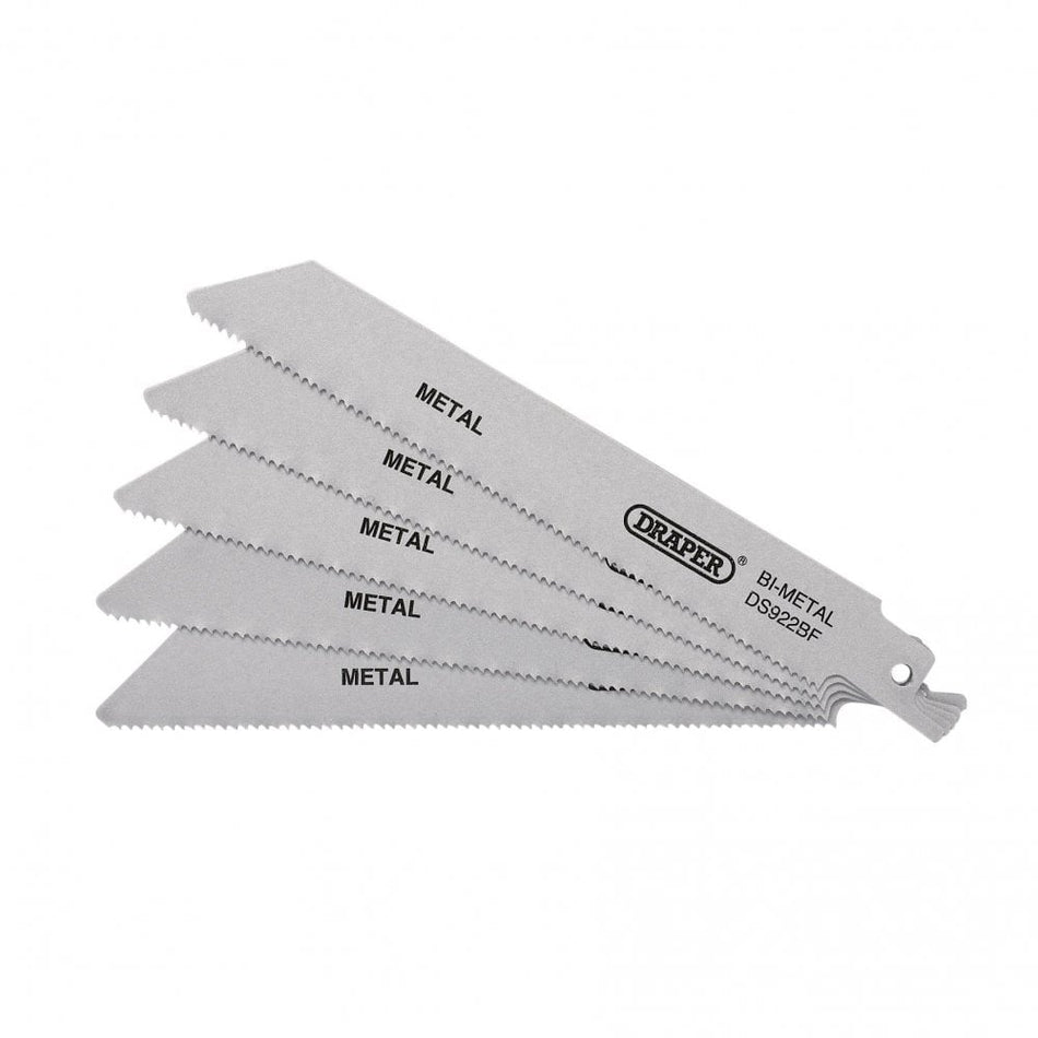 Bi-metal Reciprocating Saw Blades for Metal, 150mm, 14tpi (Pack of 5) : Model No. DS922BF