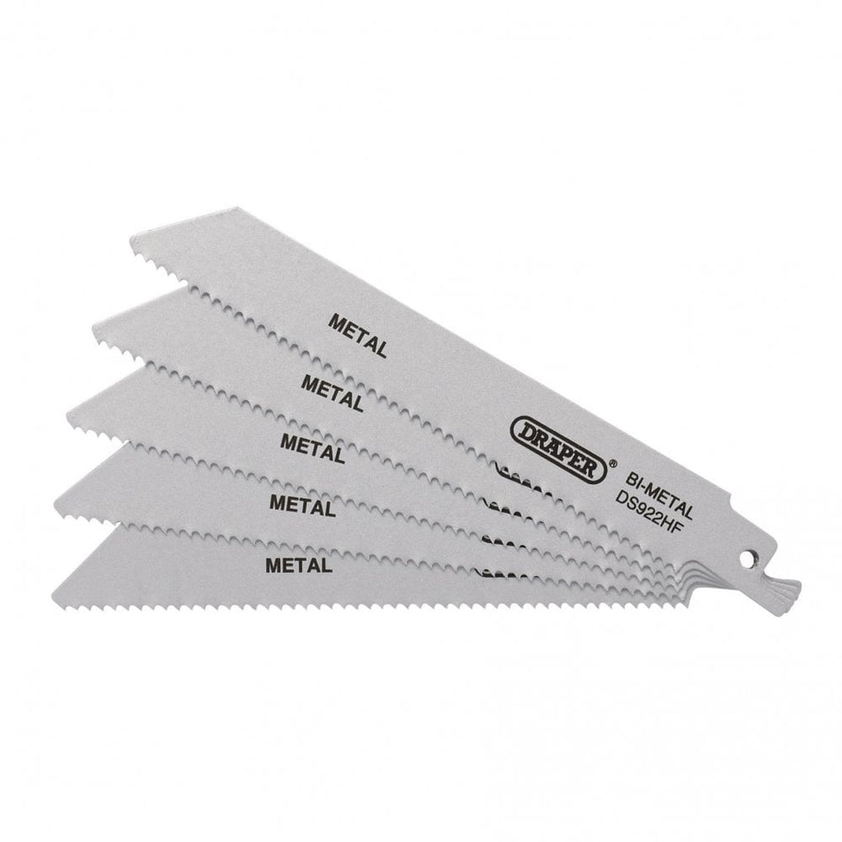 Bi-metal Reciprocating Saw Blades for Metal, 150mm, 10tpi (Pack of 5) : Model No. DS922HF