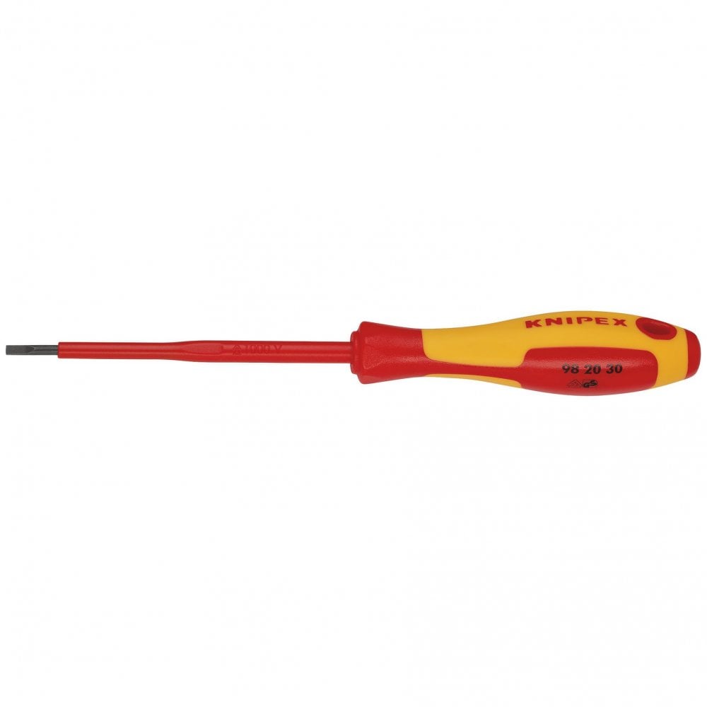 KNIPEX 98 20 30 VDE Insulated Screwdriver, 3.0 x 100mm : Model No. 98 20 30