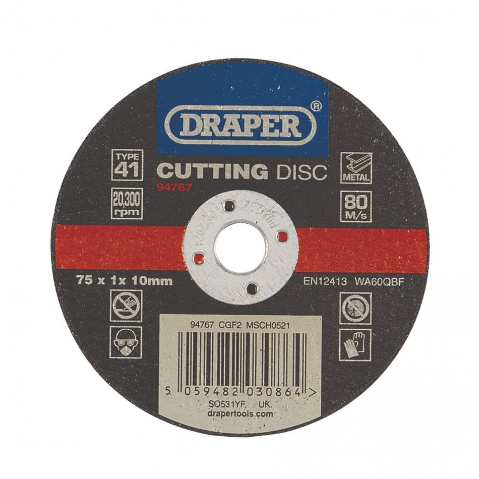 Metal Cutting Disc, 75 x 1 x 10mm : Model No. CGF2