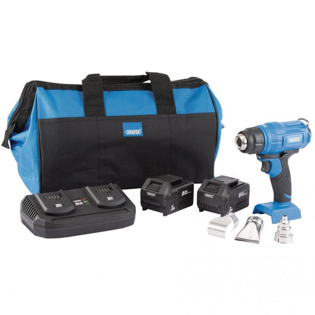 D20 20V Heat Gun, 2 x 3.0 Ah Batteries, 1 x Twin Charger, 1 x Bag : Model No. PTKD20K10