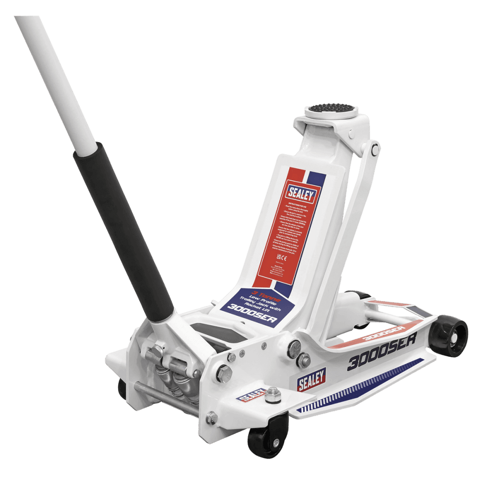 Low Profile Trolley Jack with Rocket Lift 3 Tonne Model No- 3000SER