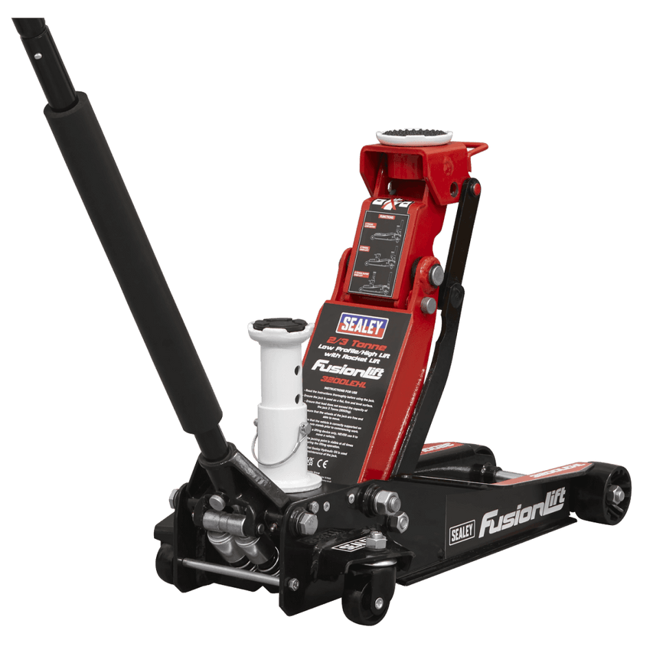 Low Profile High Lift Trolley Jack with Rocket Lift 2/3 Tonne Model No- 3200LEHL