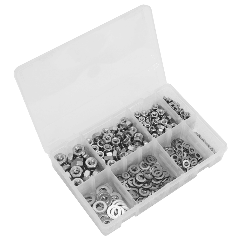 Stainless Steel Nut and Washer Assortment M5-M10 500pc Model No- AB077NW