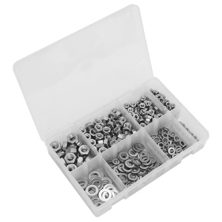 Stainless Steel Nut and Washer Assortment M5-M10 500pc Model No- AB077NW