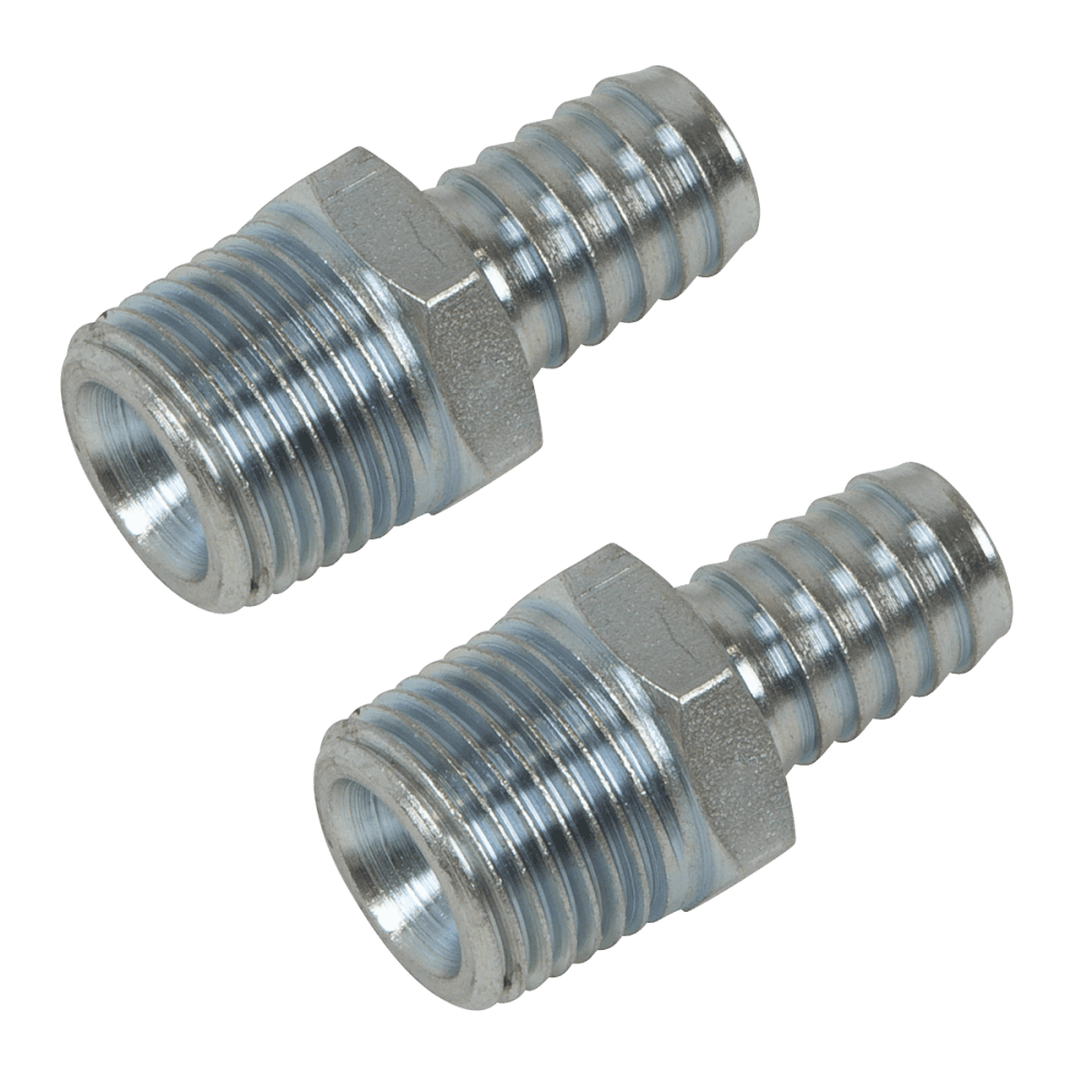 PCL Screwed Tailpiece Male 1/2"BSPT - 1/2" Hose - Pack of 2 : Model No- AC99
