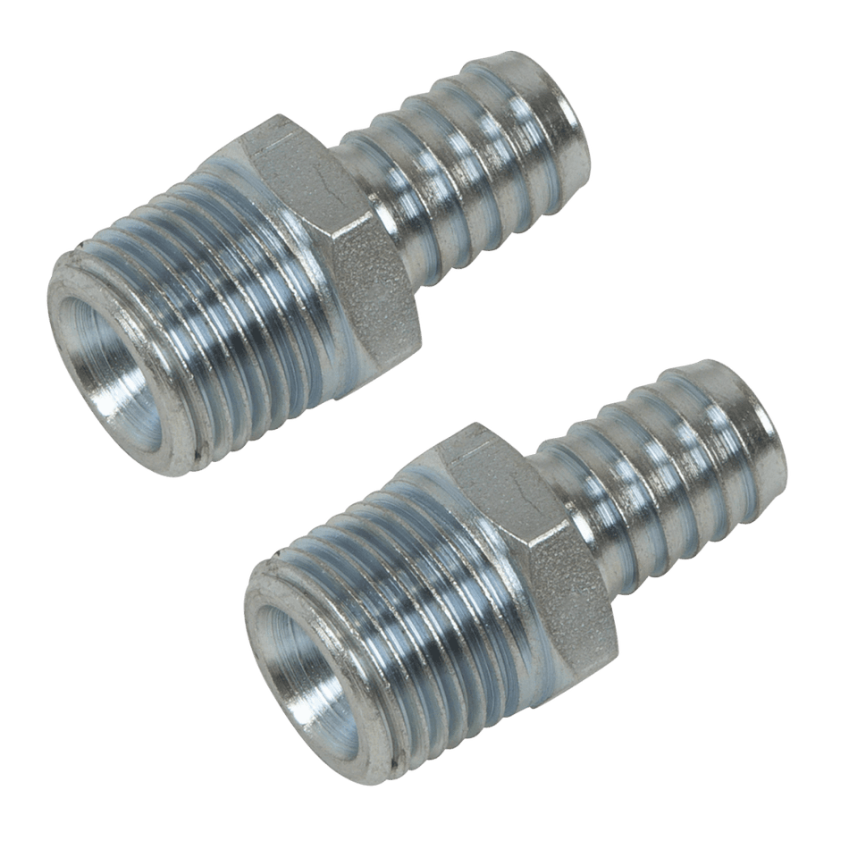 PCL Screwed Tailpiece Male 1/2"BSPT - 1/2" Hose - Pack of 2 : Model No- AC99