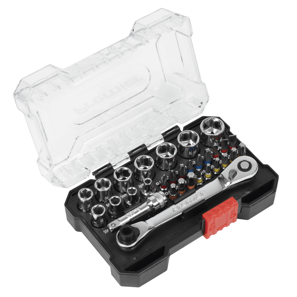 Premier Socket & Colour-Coded Bit Set 1/4"Sq Drive 31pc : Model No- AK2111