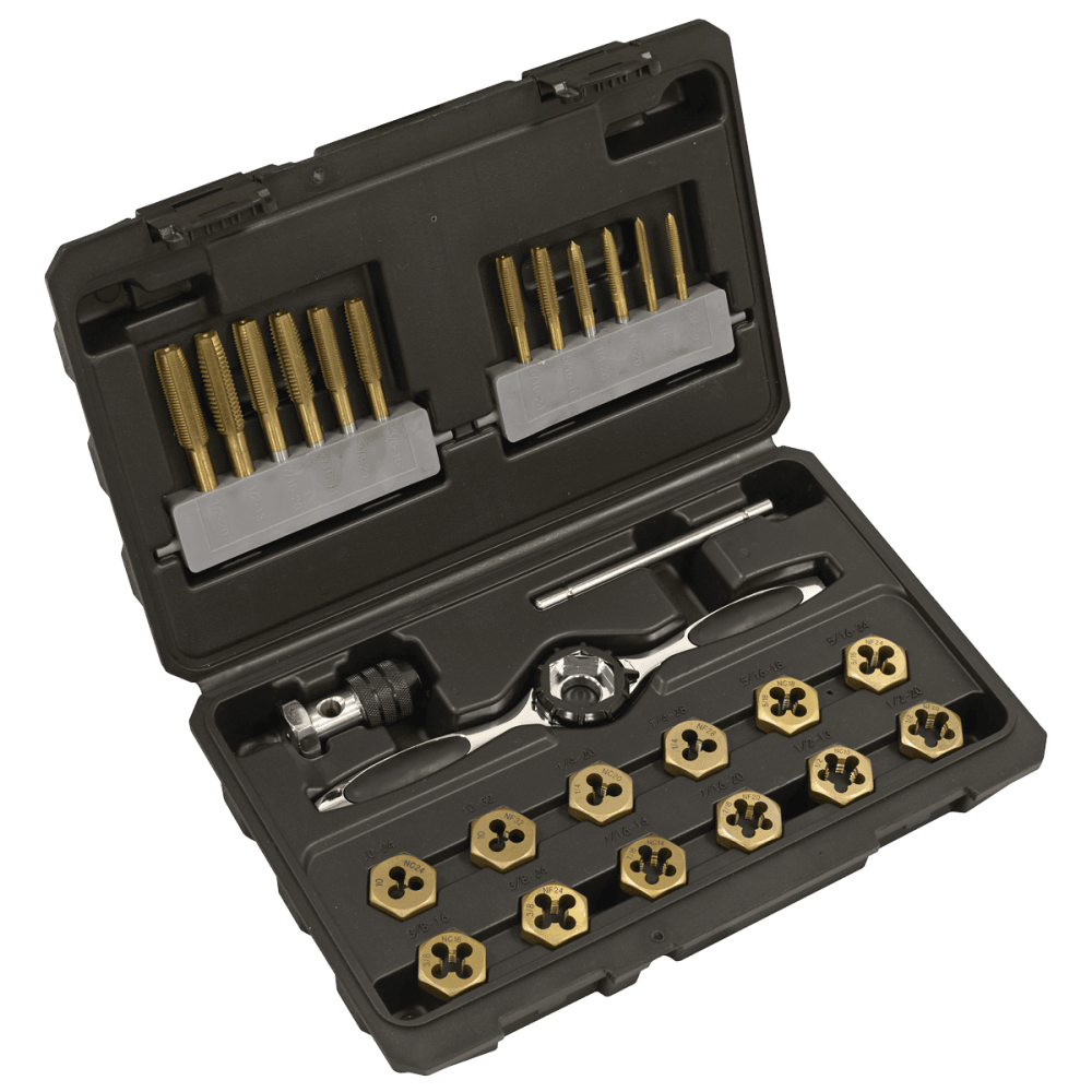 Premier Hexagonal Tap & Die Set 26pc Hexagonal - Imperial - Titanium Coated Model No- AK3026IMP