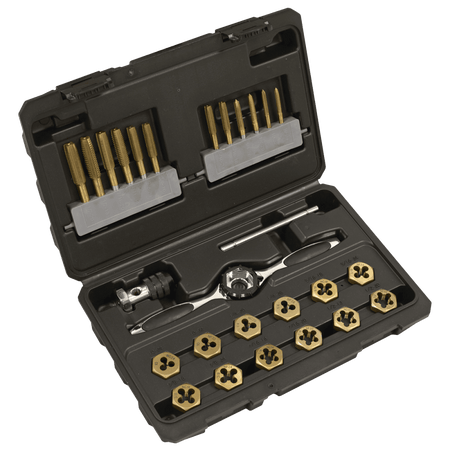 Premier Hexagonal Tap & Die Set 26pc Hexagonal - Imperial - Titanium Coated Model No- AK3026IMP